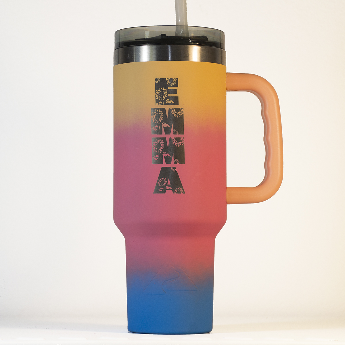 Tumbler | Flower Initials | 40oz
