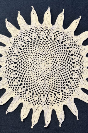 12" Doily | White Sun Rays