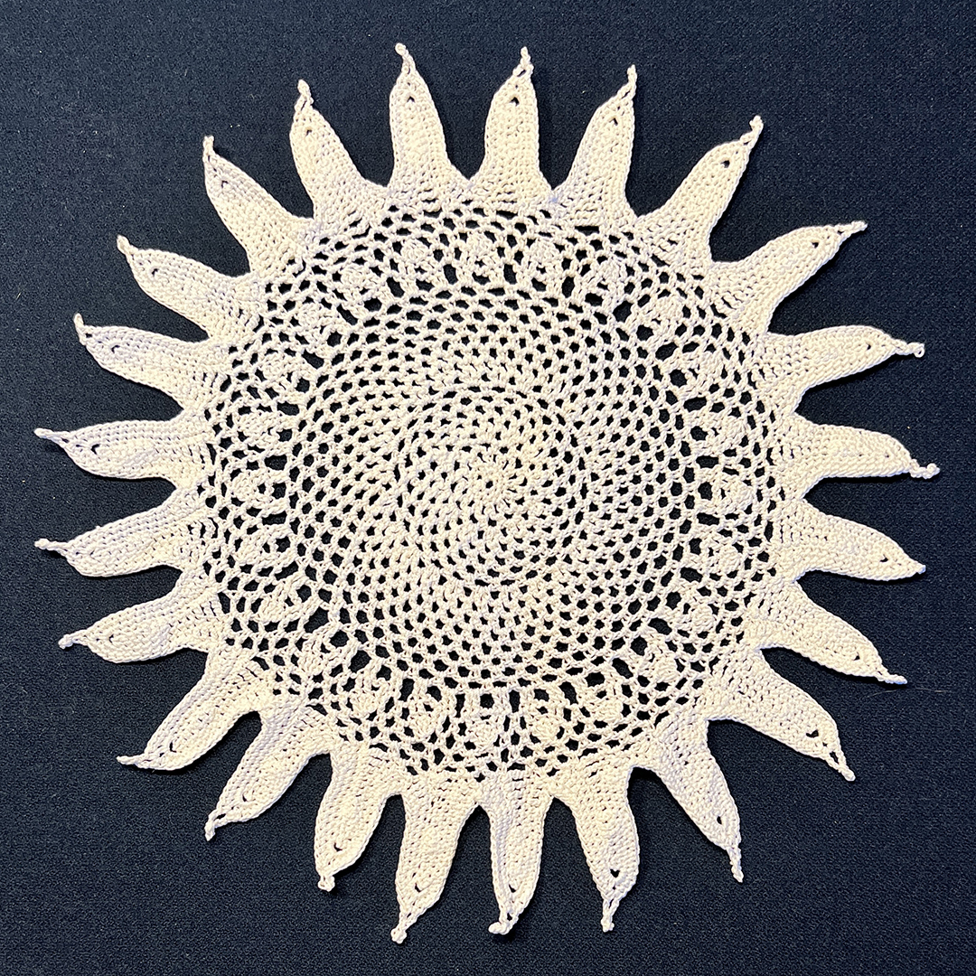 12" Doily | White Sun Rays