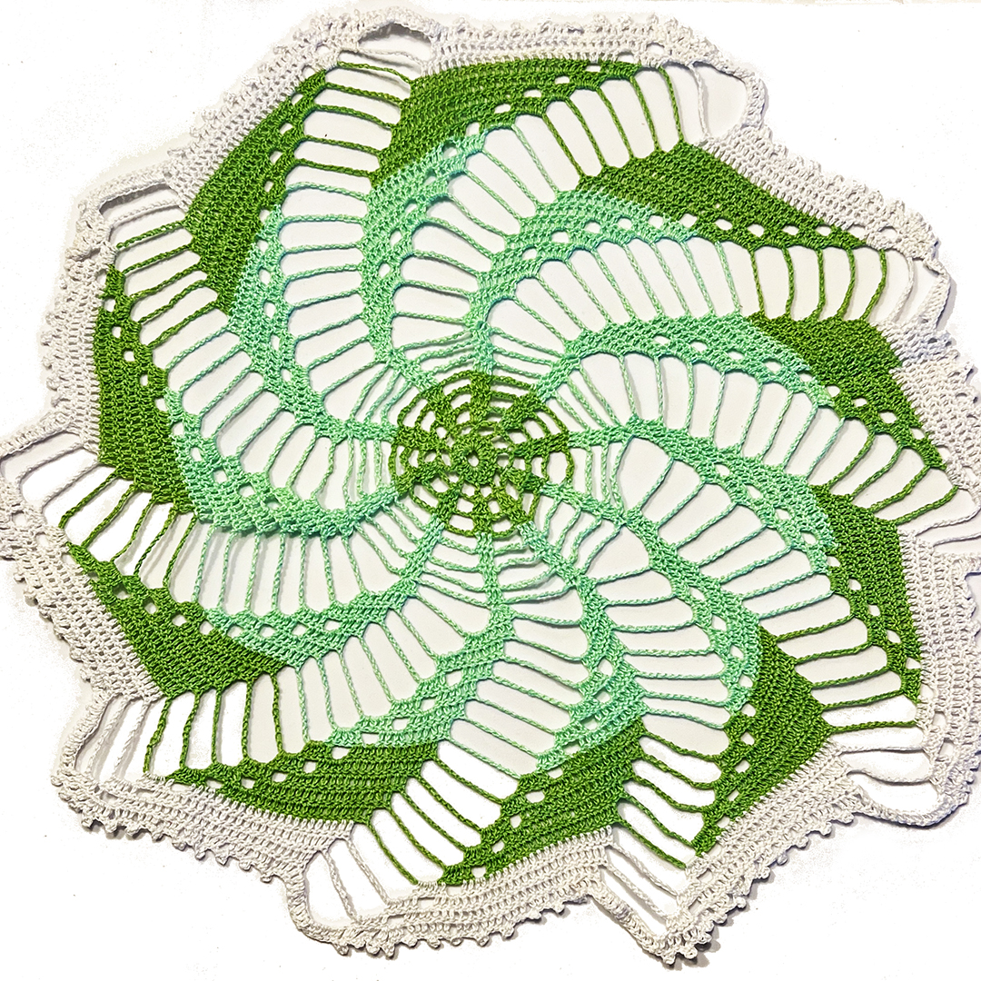 16" Doily | Multi-colored Green