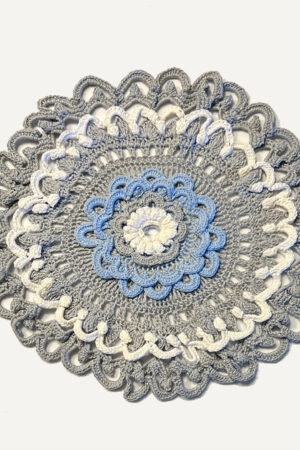 8" Doily | Multi-colored Textured