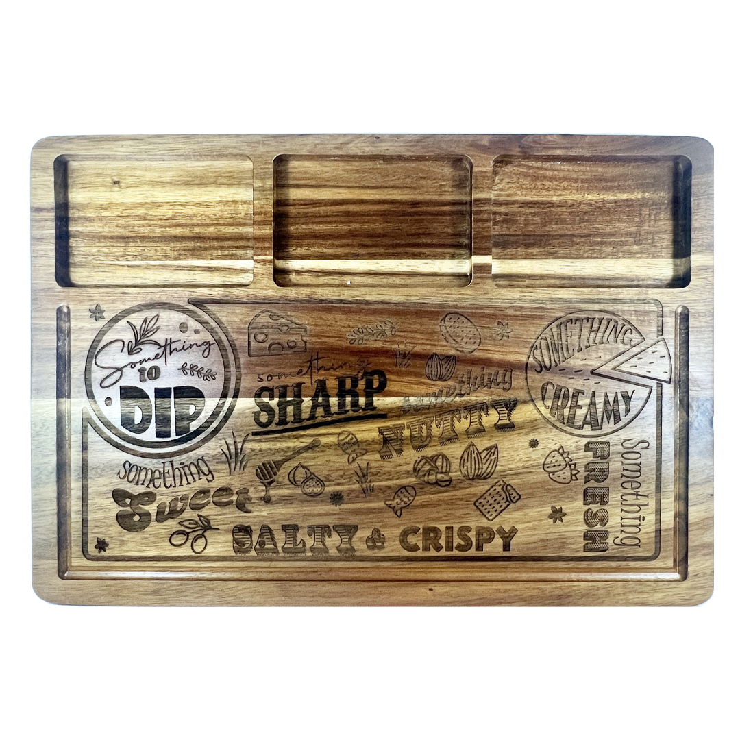 Charcuterie Board | 3 Compartment