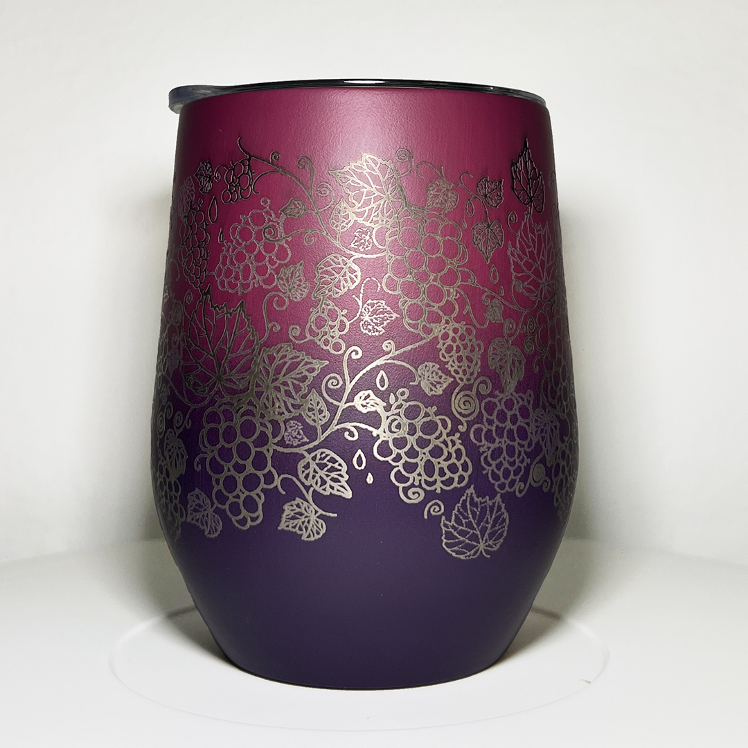 12oz Wine Tumbler | Grape Vines