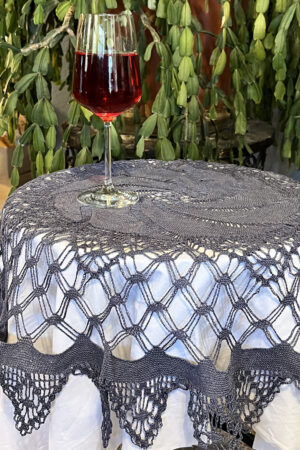 32" Tablecloth | Blue Spiral