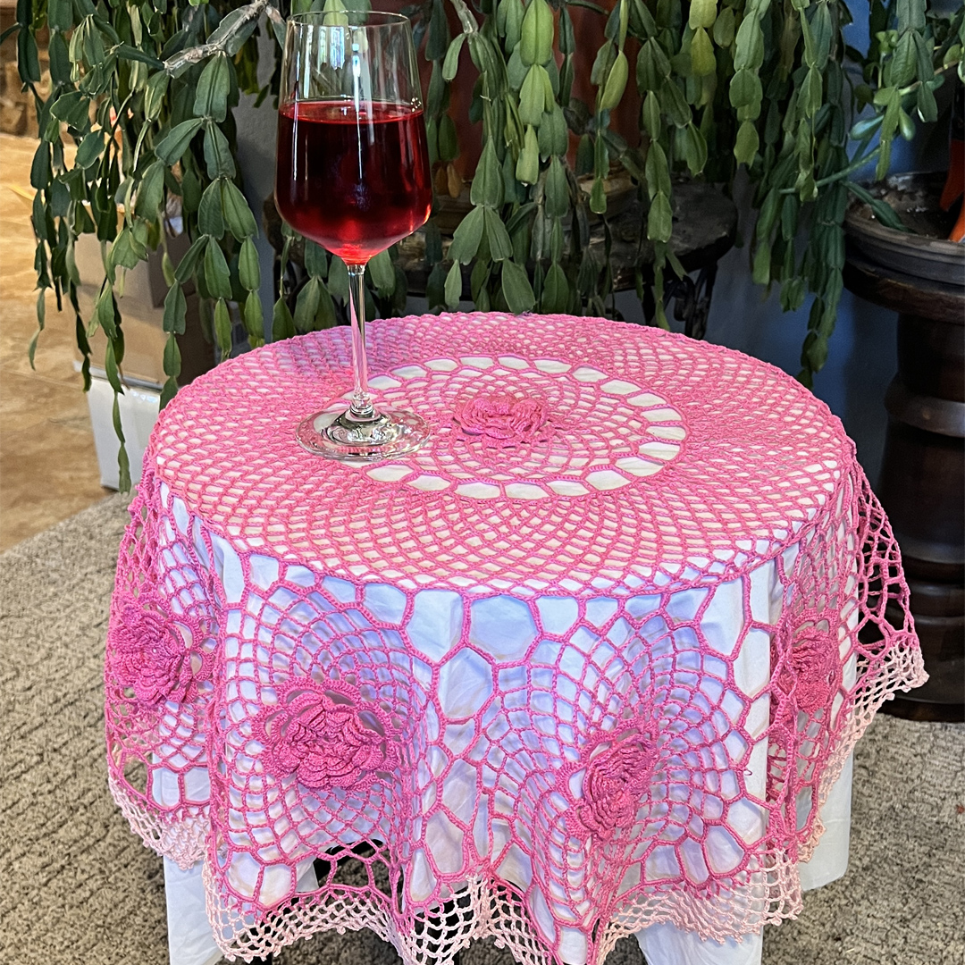 35" Tablecloth | Textured Rose